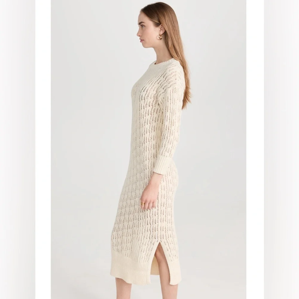 NWT NSF Georgina Crew Midi Sweater Dress in white. Size XL - Picture 5 of 8